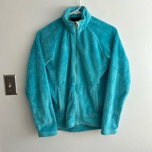 Marmot Womens Full Zip Fleece in Blue Size Small.